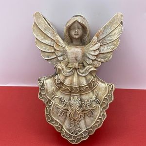 Large Carved Filigree Pattern On Dress Angel Trinket Memorial Keepsake Box